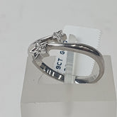 LADIES 9CT DIAMOND RING 2.5GMS Ring Size N / 7.5 US